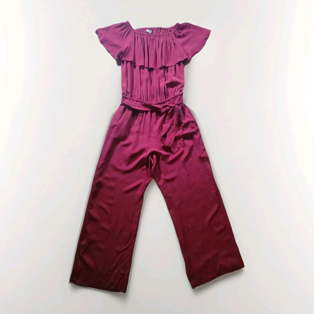 NWT Marella US 8 Silk Blend Off Shoulder Jumpsuit Fuchsia Pink